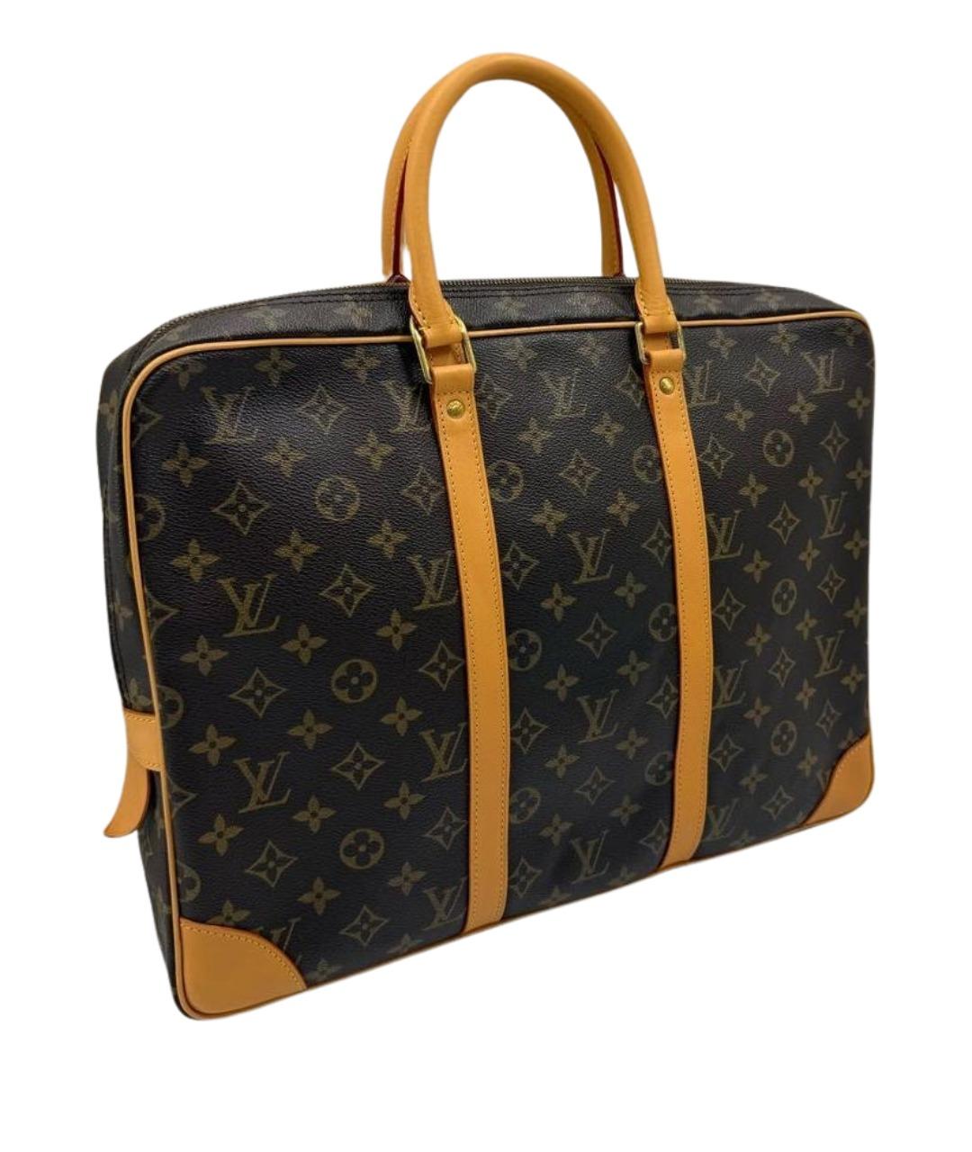 LOUIS VUITTON Коричневый портфель из канвы, фото 1