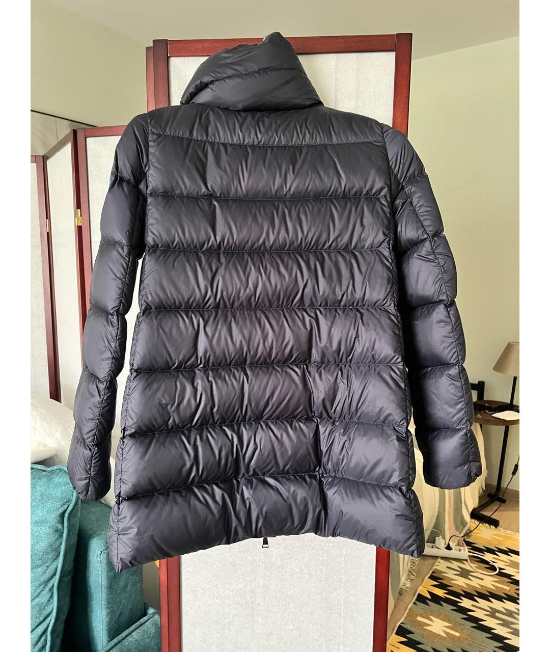 MONCLER Темно-синий нейлоновый пуховик, фото 2