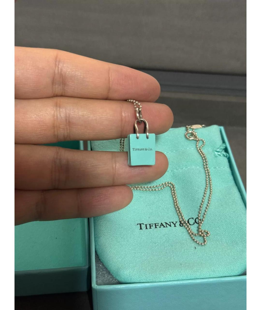 TIFFANY&CO Синий серебряный кулон, фото 4