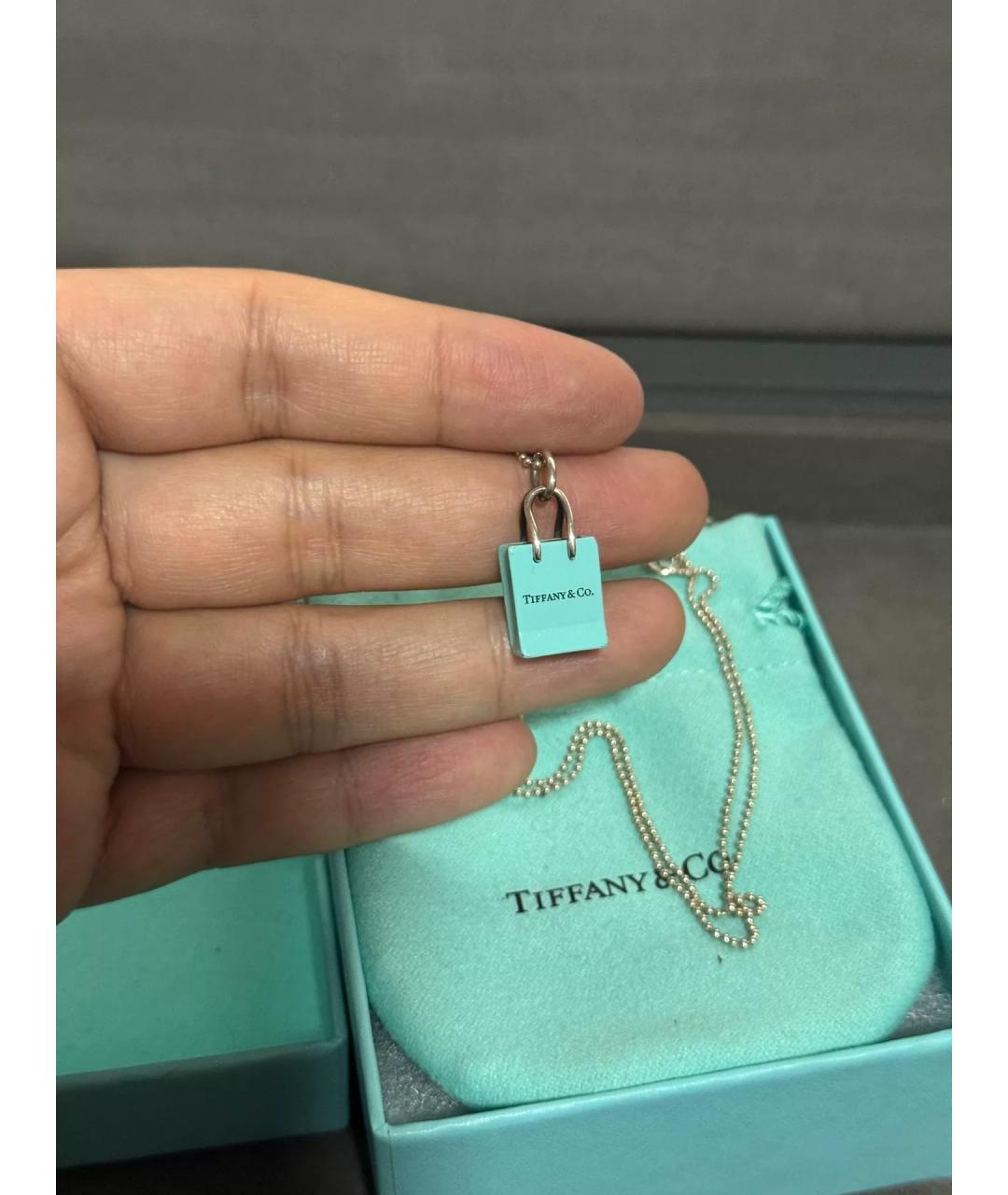 TIFFANY&CO Синий серебряный кулон, фото 3