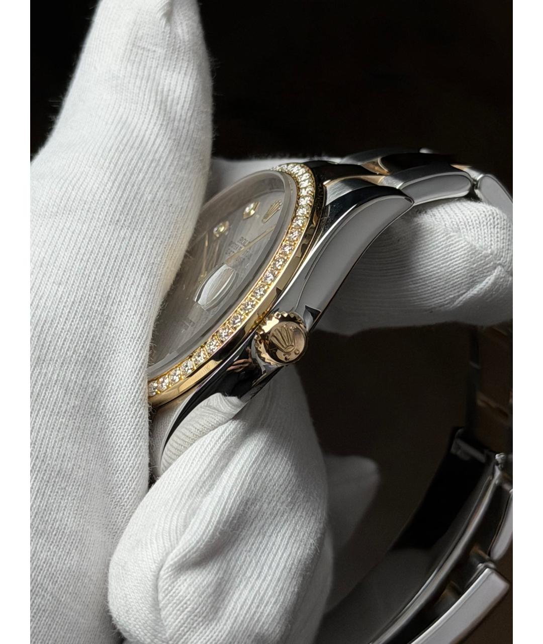 ROLEX Серебряные часы из желтого золота, фото 4