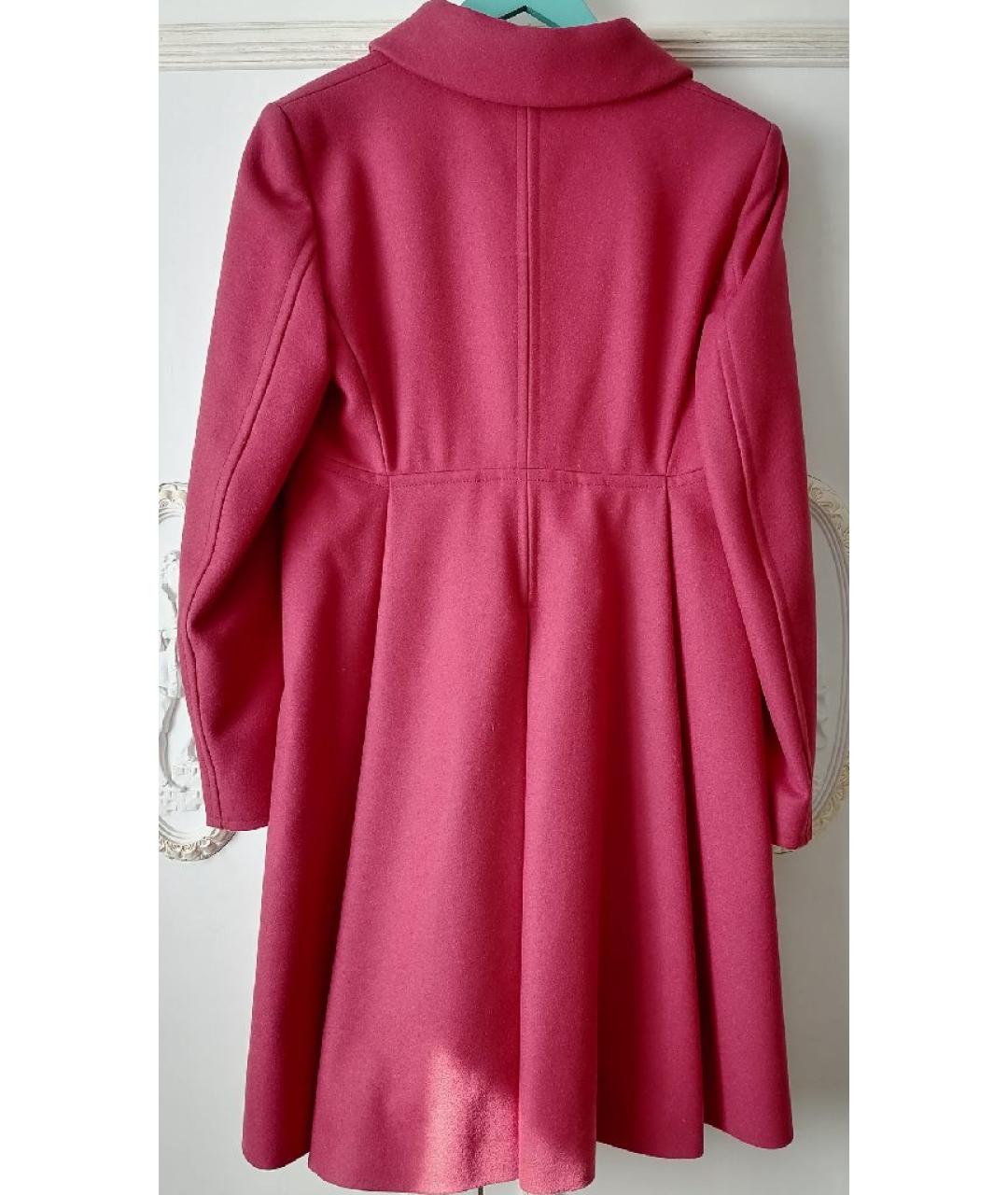 ALBERTA FERRETTI Коралловое шерстяное пальто, фото 2