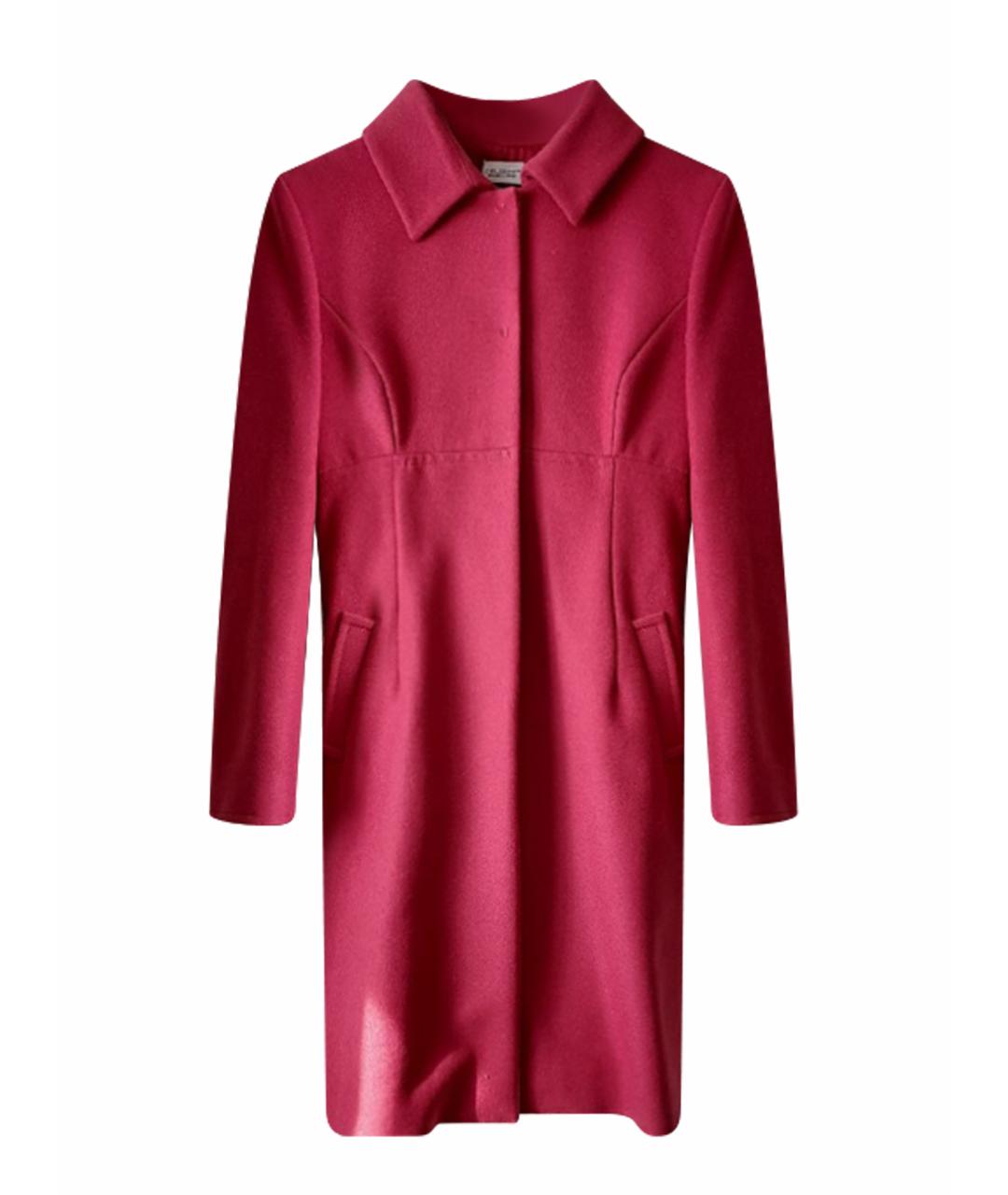 ALBERTA FERRETTI Коралловое шерстяное пальто, фото 1