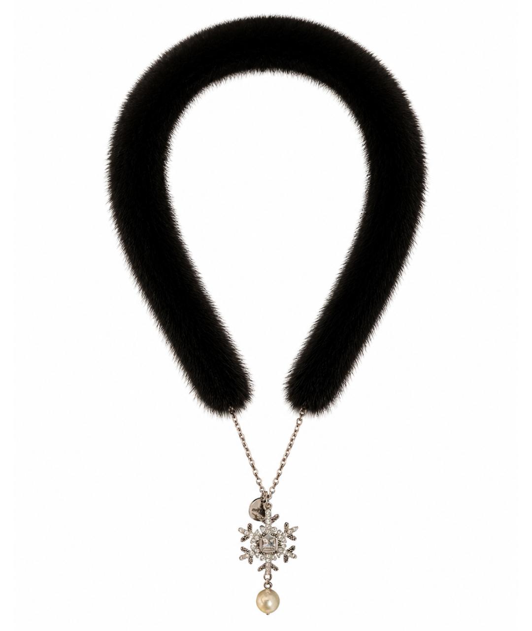 MIU MIU Черное колье, фото 1