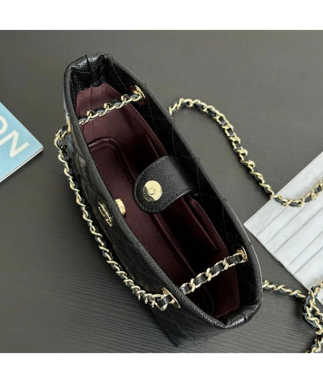 CHANEL Черная сумка через плечо, фото 7