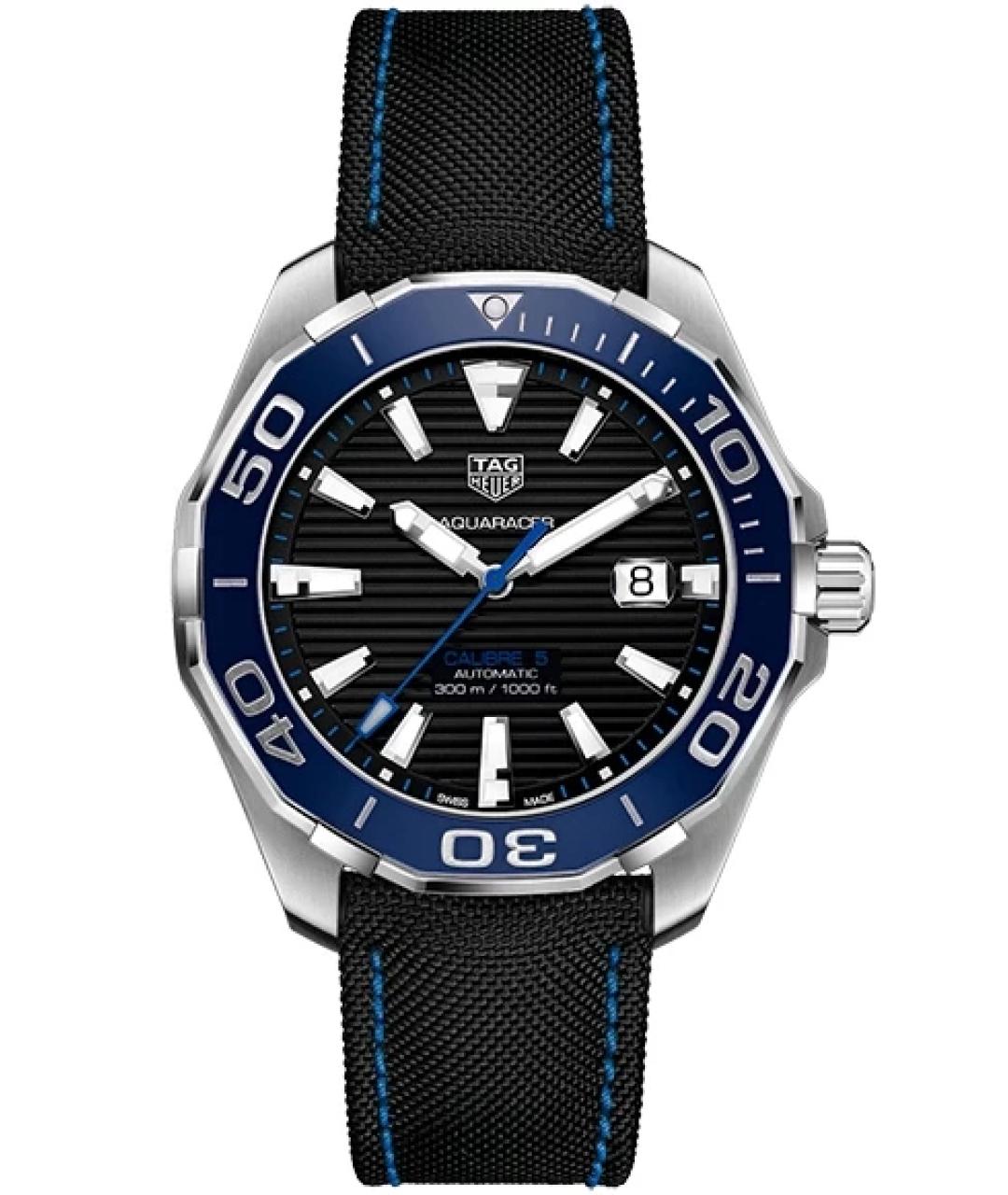 TAG HEUER Черные стальные часы, фото 1
