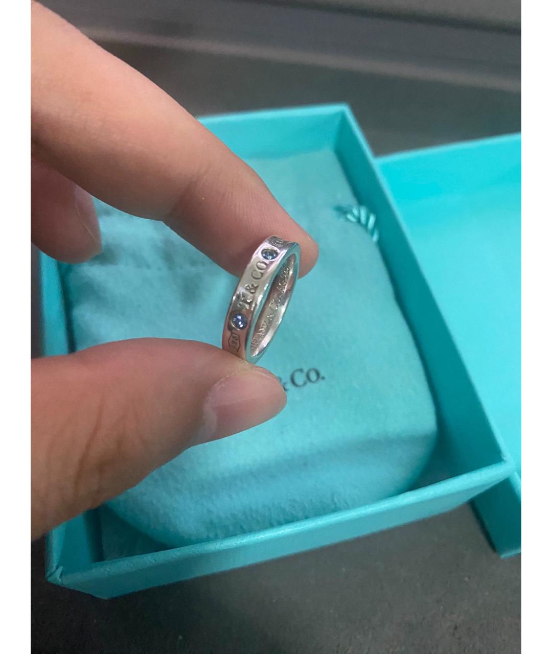 TIFFANY&CO Голубое серебряное кольцо, фото 4