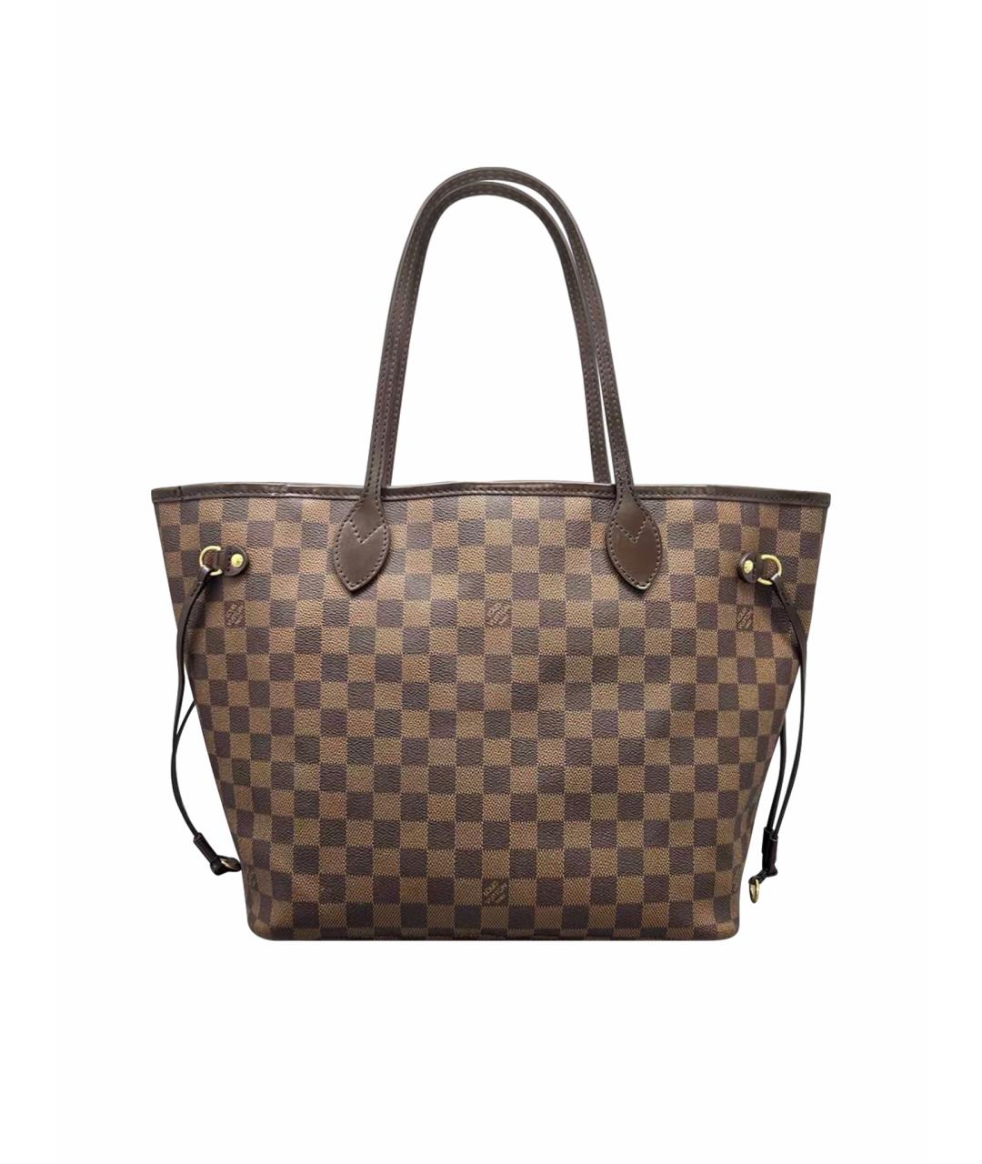 LOUIS VUITTON Коричневая кожаная сумка тоут, фото 1
