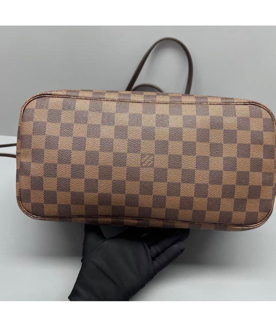 LOUIS VUITTON Коричневая кожаная сумка тоут, фото 3