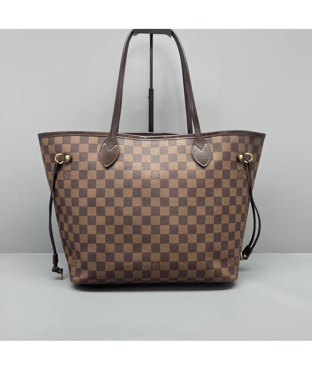 LOUIS VUITTON Коричневая кожаная сумка тоут, фото 2