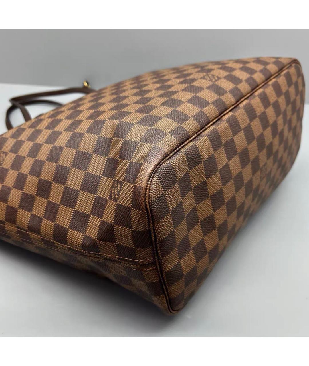 LOUIS VUITTON Коричневая кожаная сумка тоут, фото 4