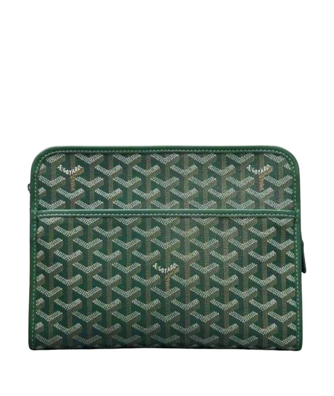 GOYARD Зеленая барсетка из канвы, фото 1