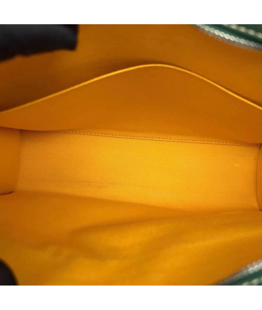 GOYARD Зеленая барсетка из канвы, фото 8