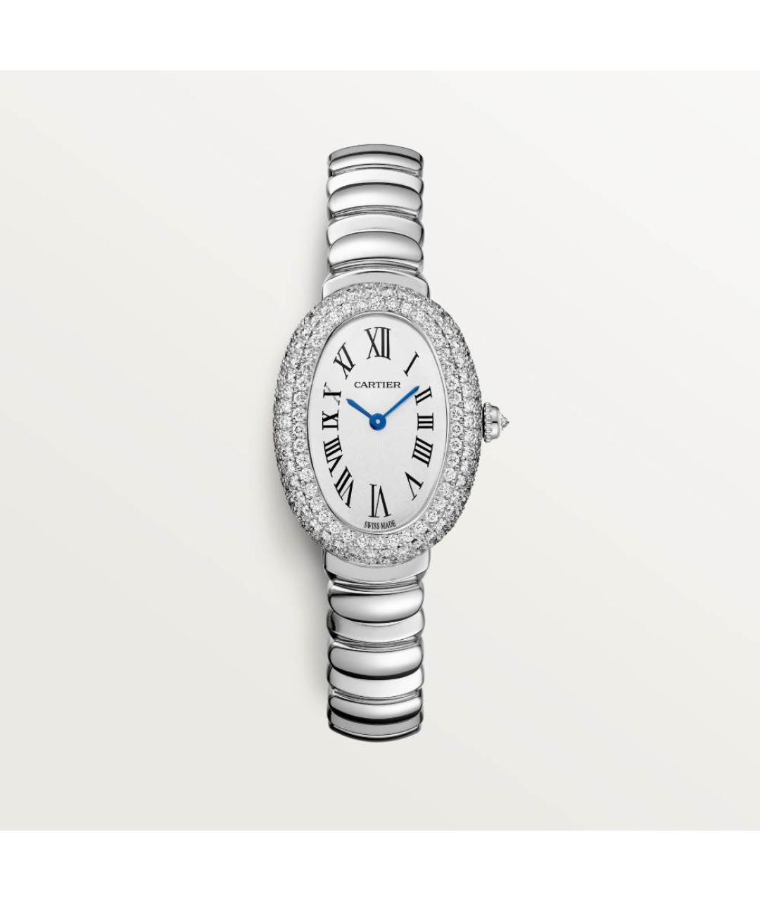 CARTIER Серебряные часы из белого золота, фото 4