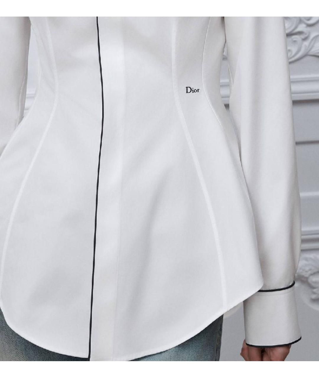 CHRISTIAN DIOR Белая хлопковая рубашка, фото 4