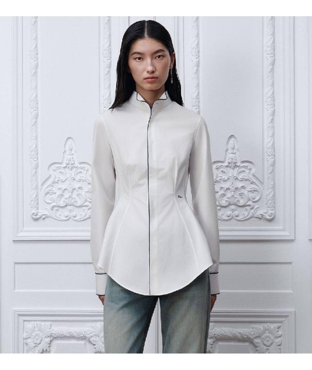CHRISTIAN DIOR Белая хлопковая рубашка, фото 2