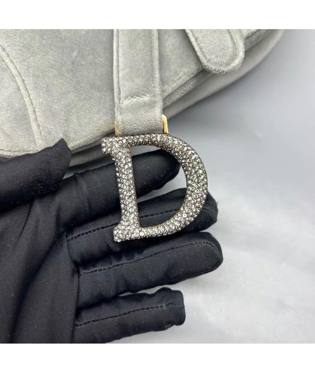 CHRISTIAN DIOR Серая сумка с короткими ручками, фото 6