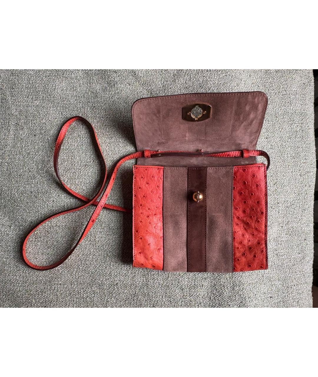 FURLA Оранжевая кожаная сумка через плечо, фото 2