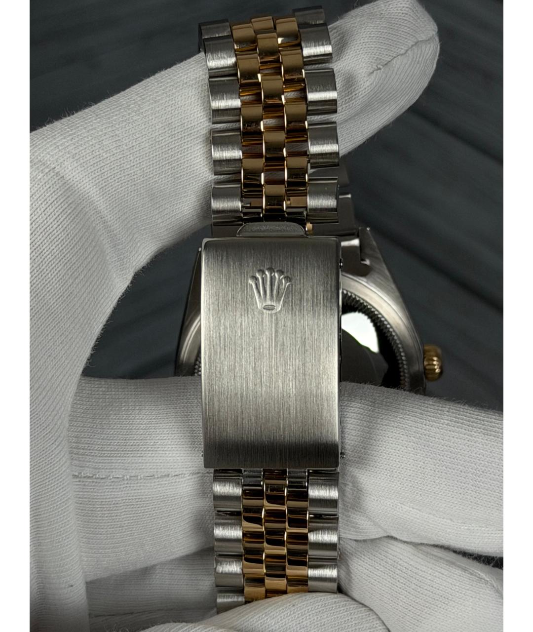ROLEX Белые часы из желтого золота, фото 9