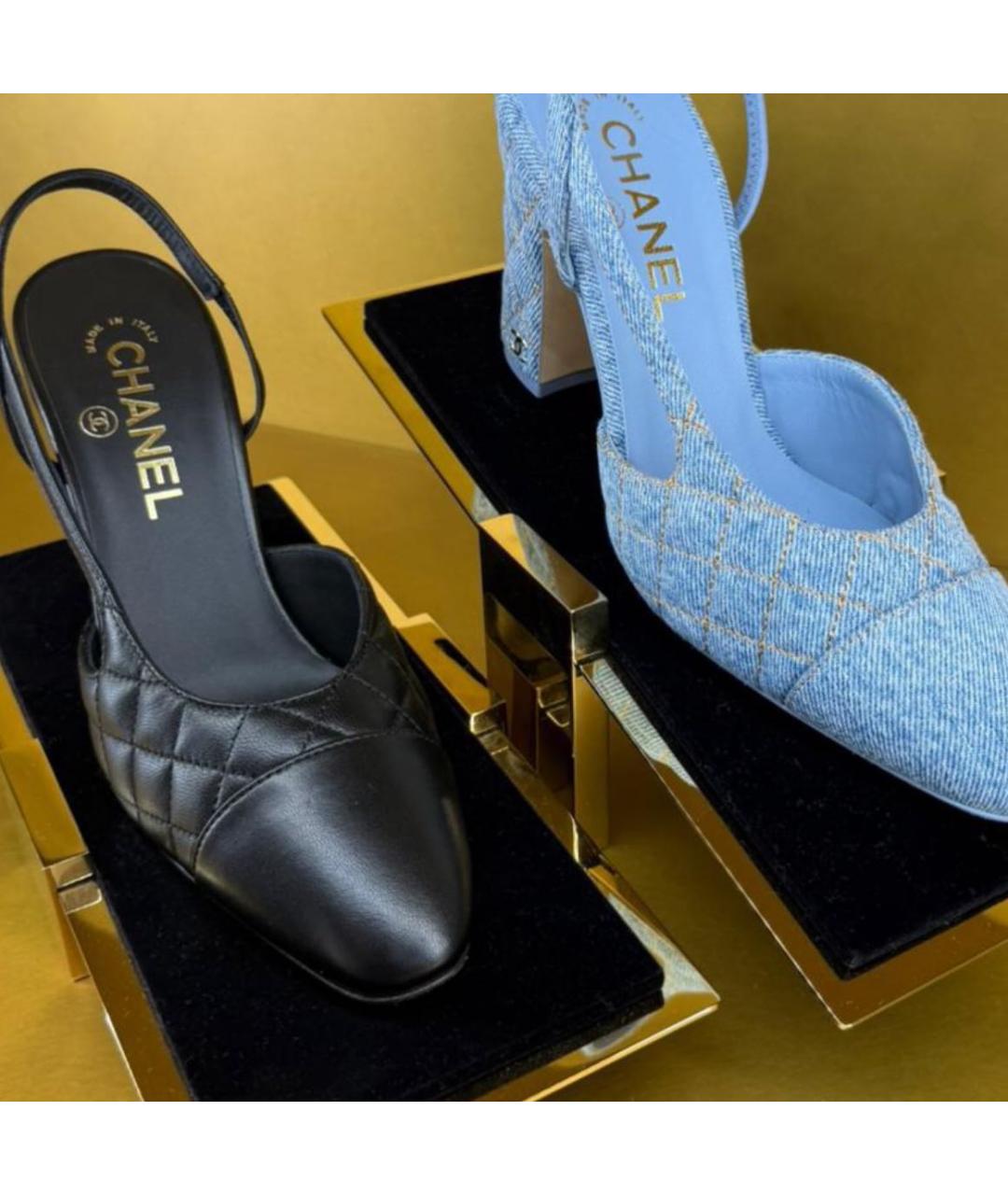 CHANEL Черные кожаные туфли, фото 2