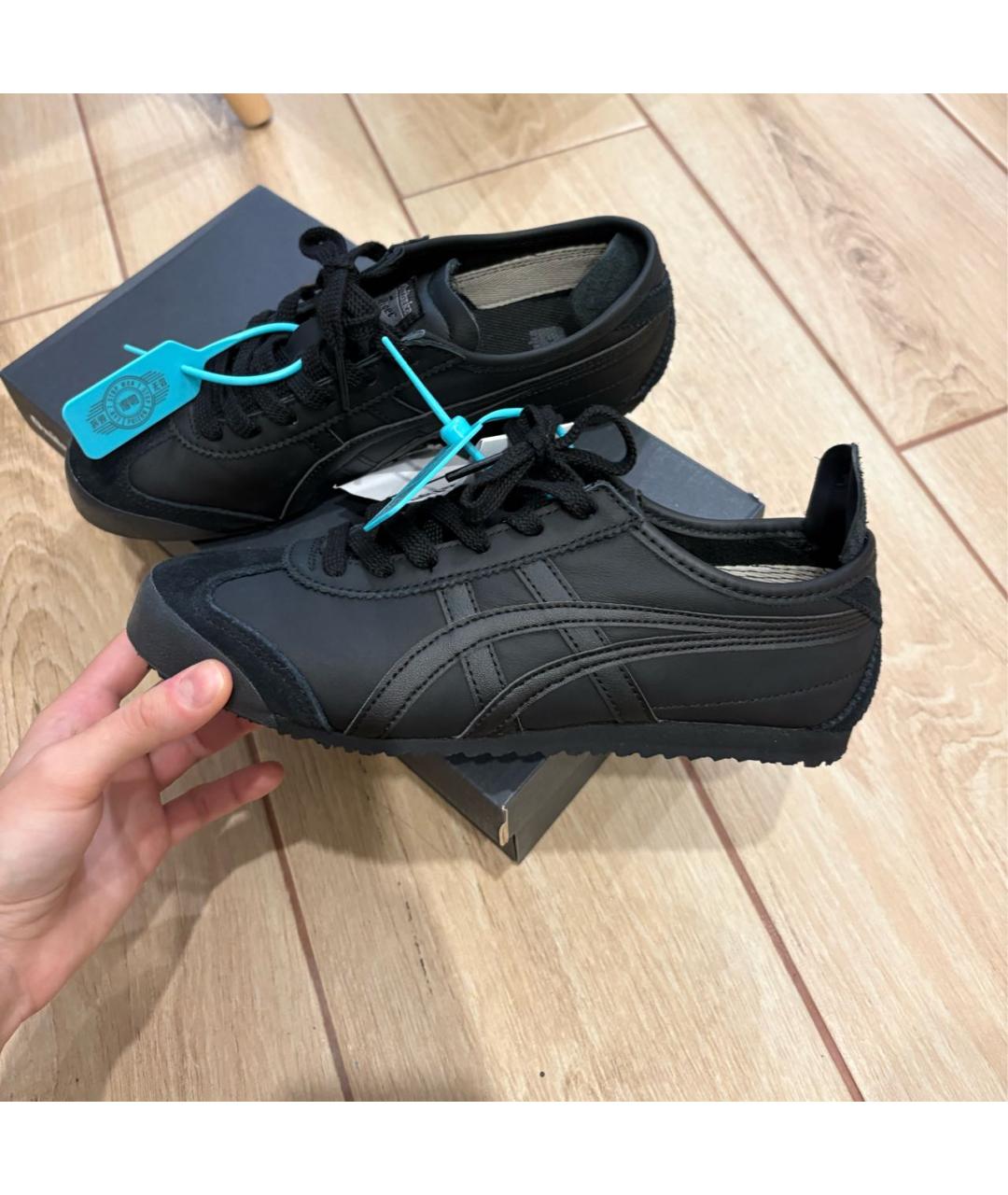 ONITSUKA TIGER Черные кожаные кроссовки, фото 5