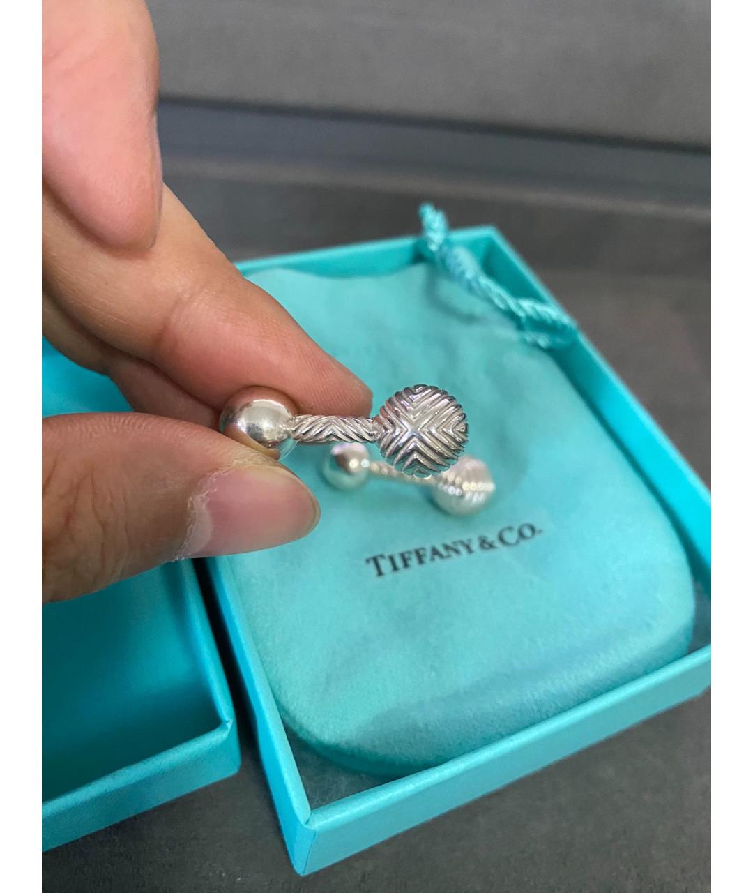 TIFFANY&CO Серебряные серебряные запонки, фото 5