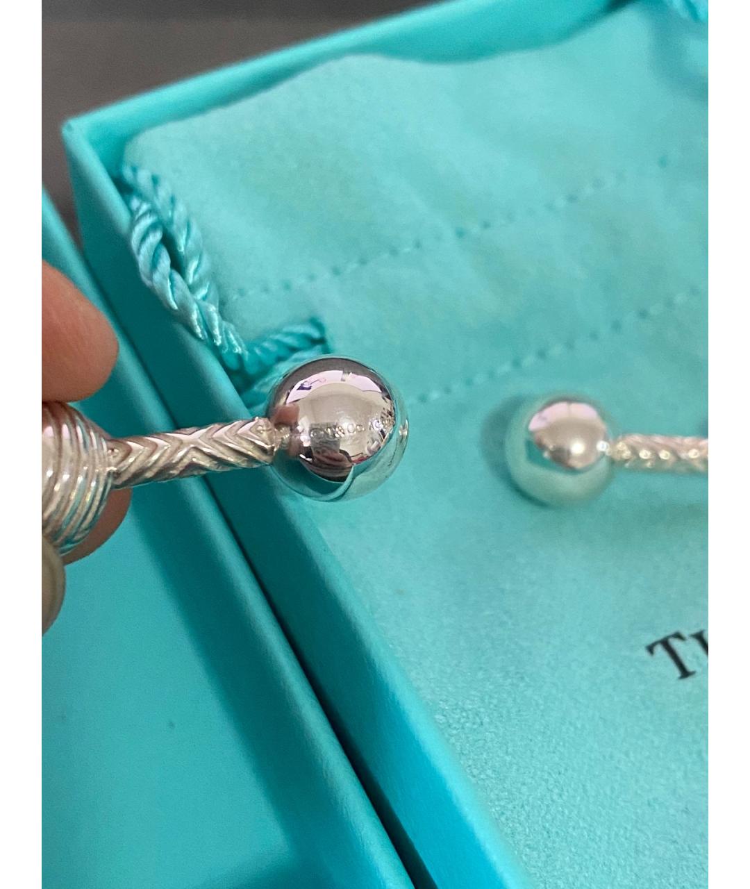 TIFFANY&CO Серебряные серебряные запонки, фото 7