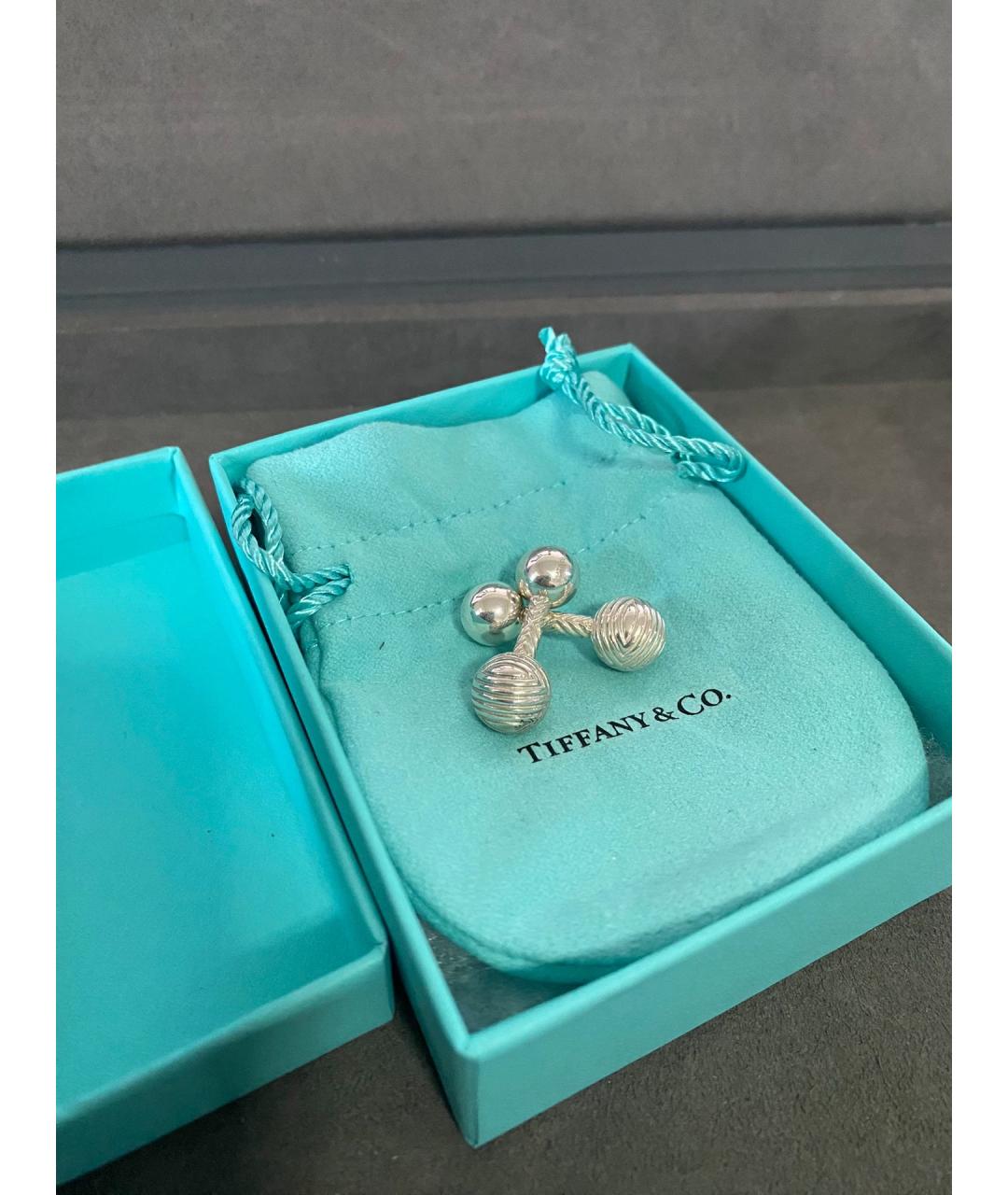 TIFFANY&CO Серебряные серебряные запонки, фото 8