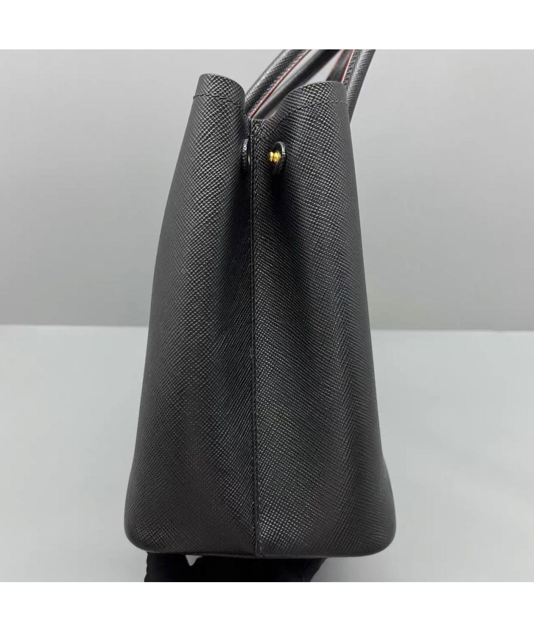 PRADA Черная кожаная сумка тоут, фото 3
