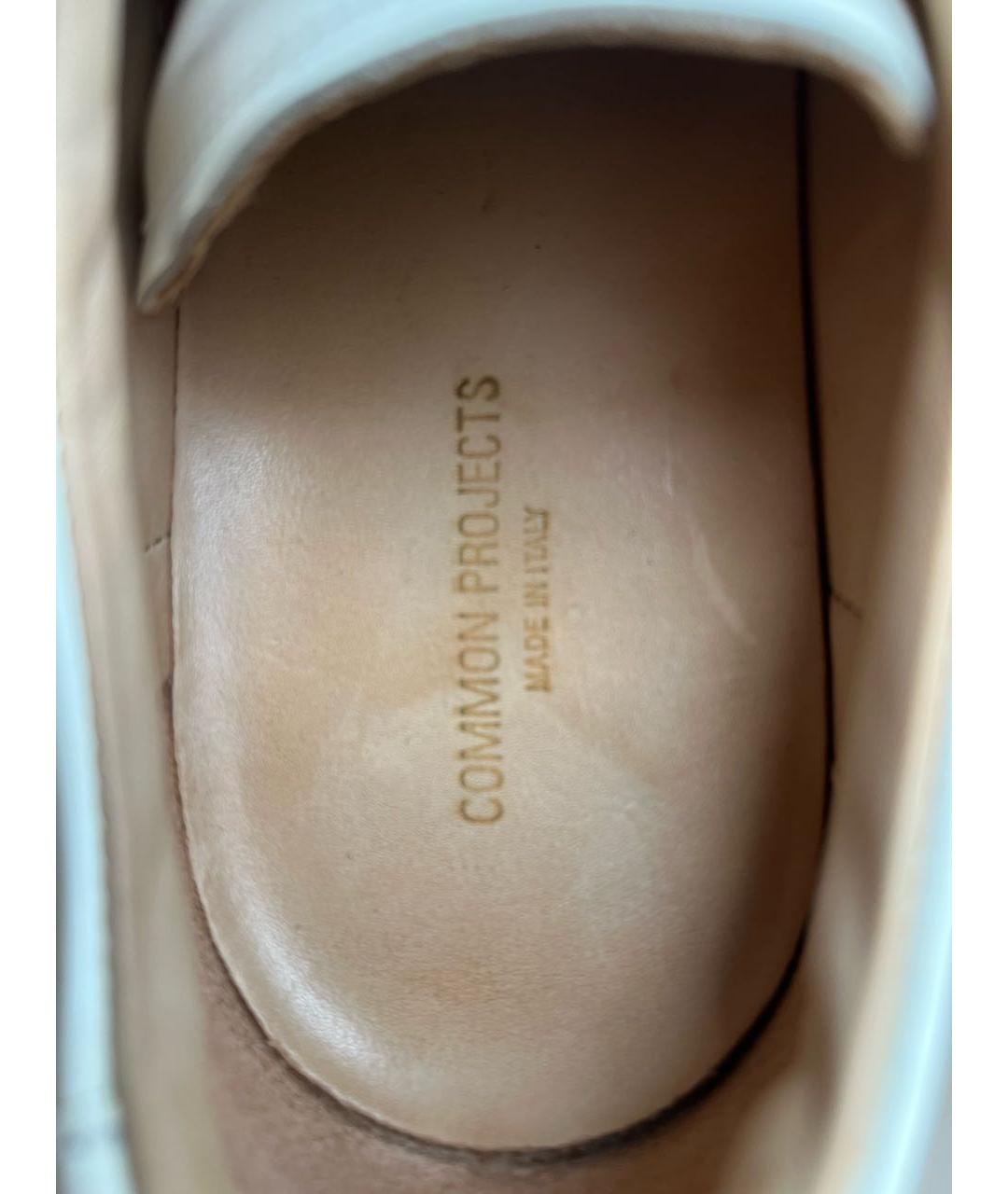 COMMON PROJECTS Белые кожаные низкие кроссовки / кеды, фото 5