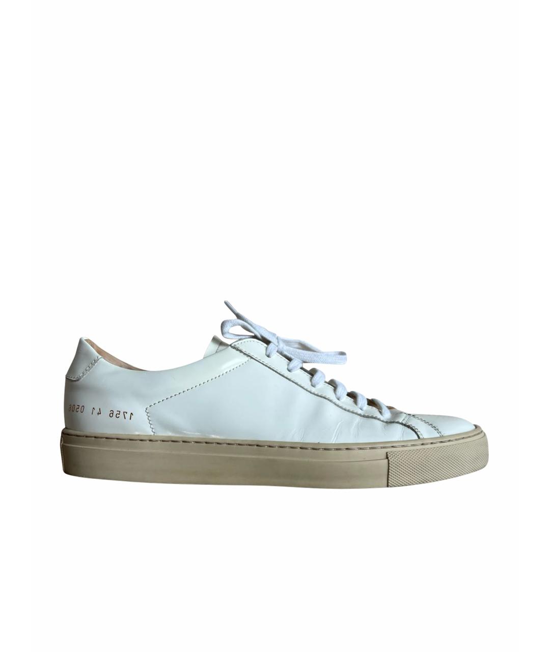 COMMON PROJECTS Белые кожаные низкие кроссовки / кеды, фото 1