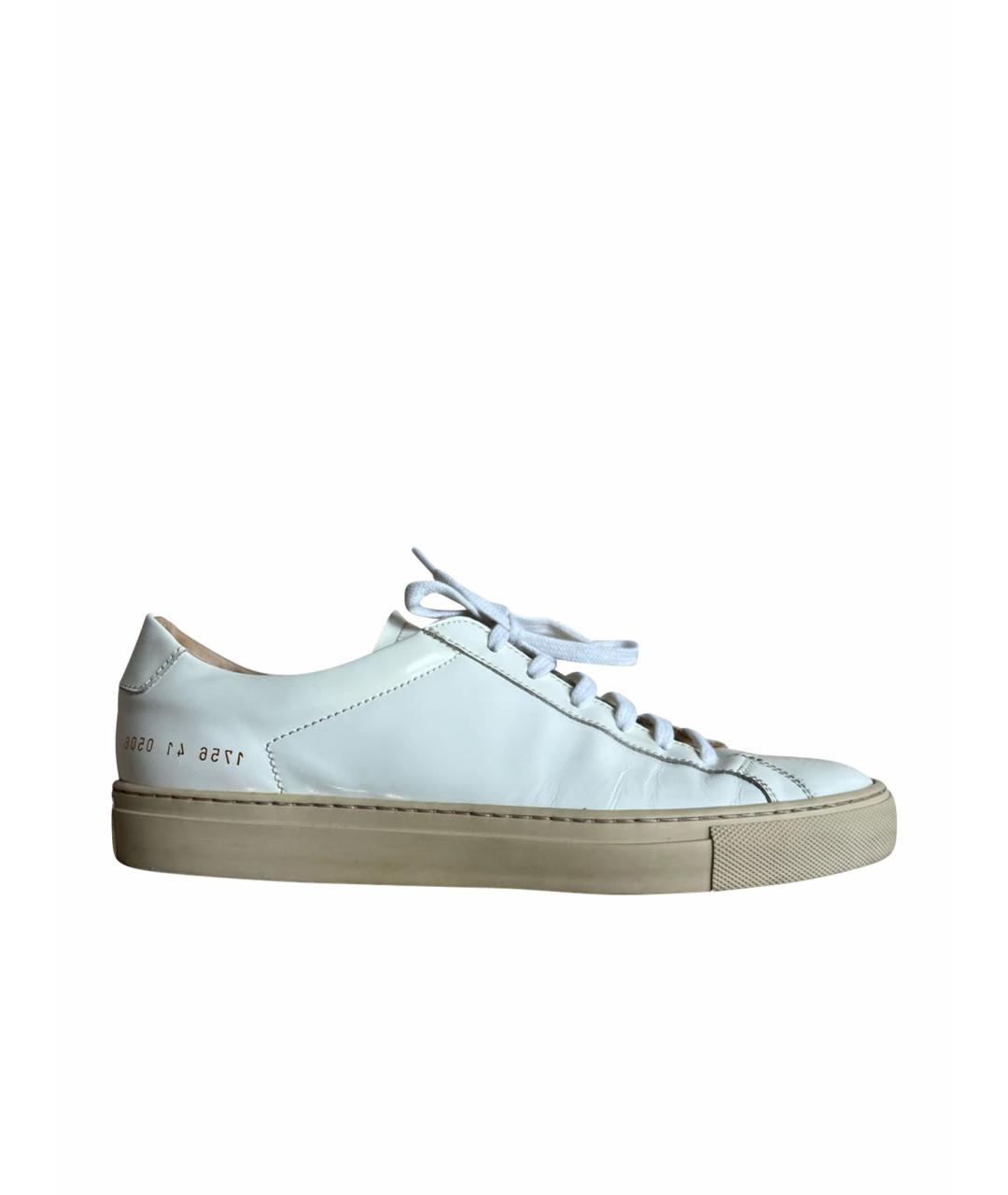 COMMON PROJECTS Белые кожаные низкие кроссовки / кеды, фото 6