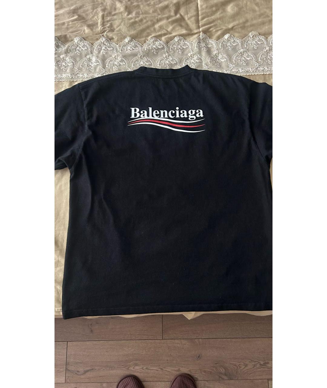 BALENCIAGA Черная футболка, фото 2