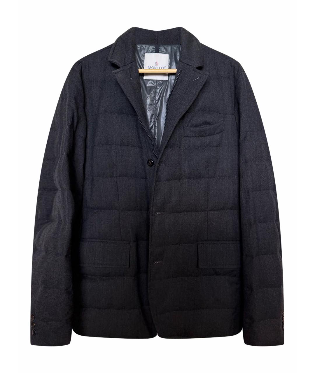 MONCLER Серая шерстяная куртка, фото 1