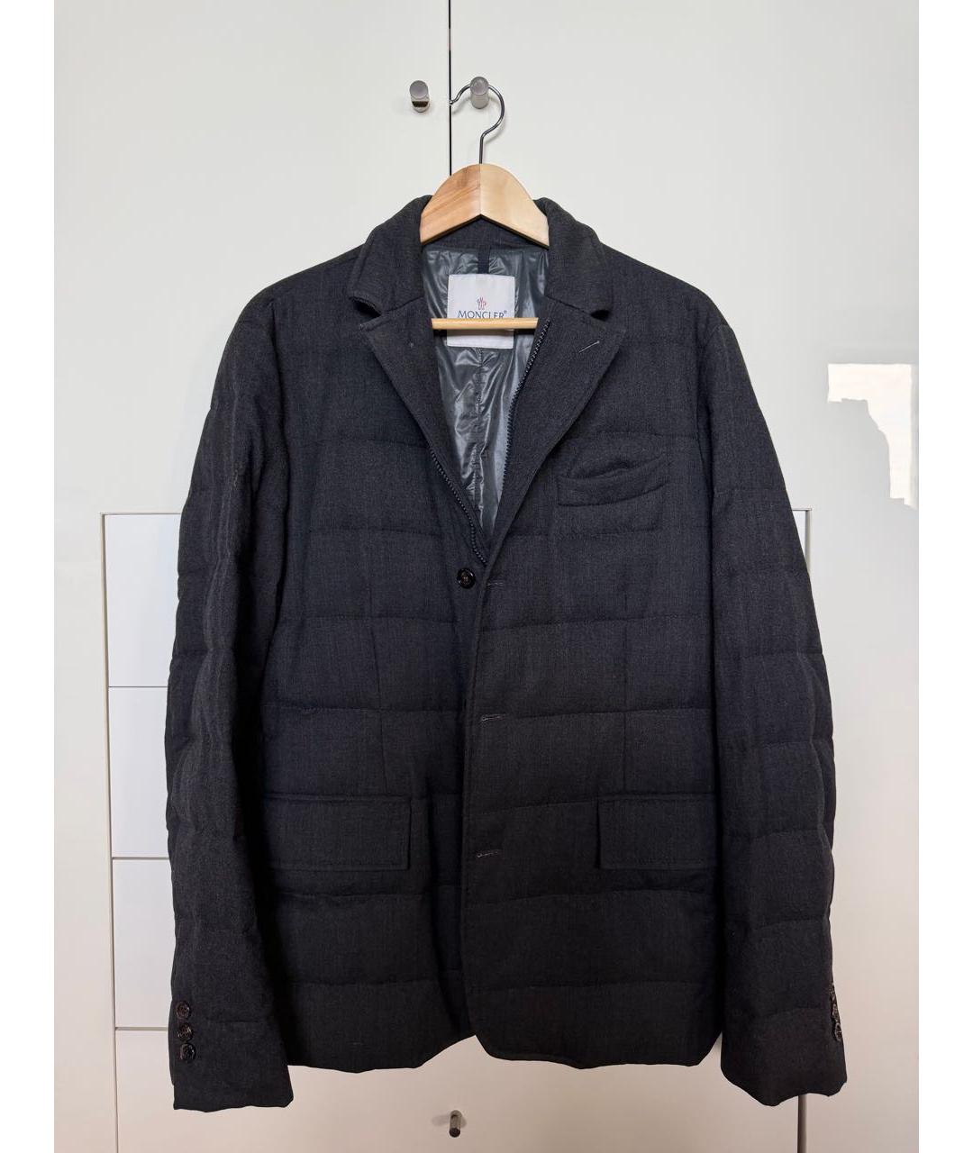 MONCLER Серая шерстяная куртка, фото 9