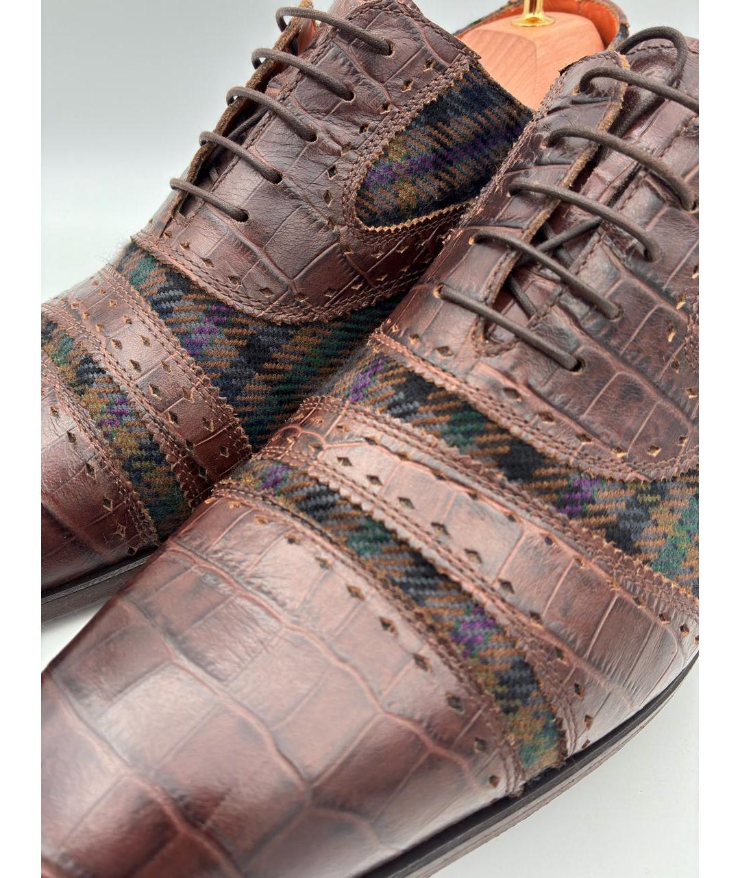 ETRO Коричневые туфли из экзотической кожи, фото 3