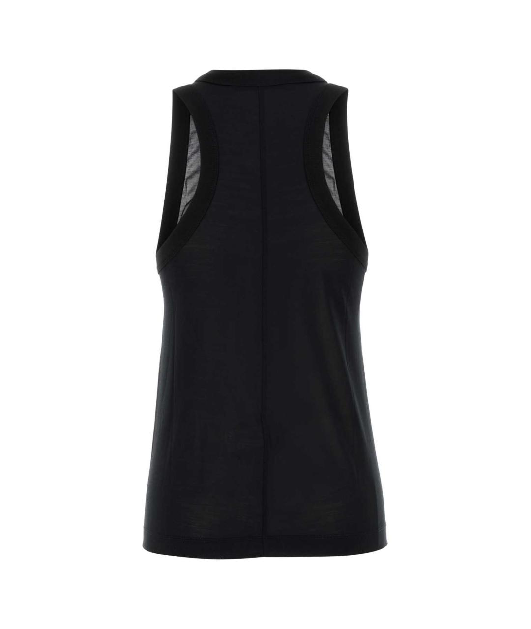 Carven Черная шелковая майка, фото 2