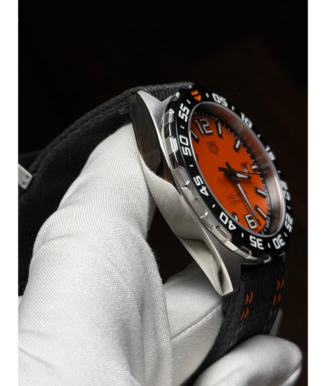TAG HEUER Оранжевые стальные часы, фото 5