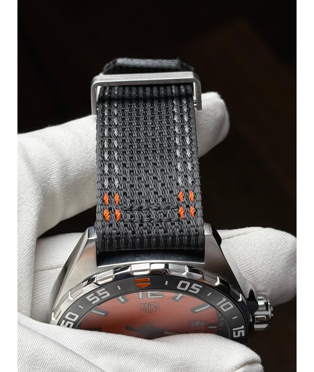 TAG HEUER Оранжевые стальные часы, фото 6