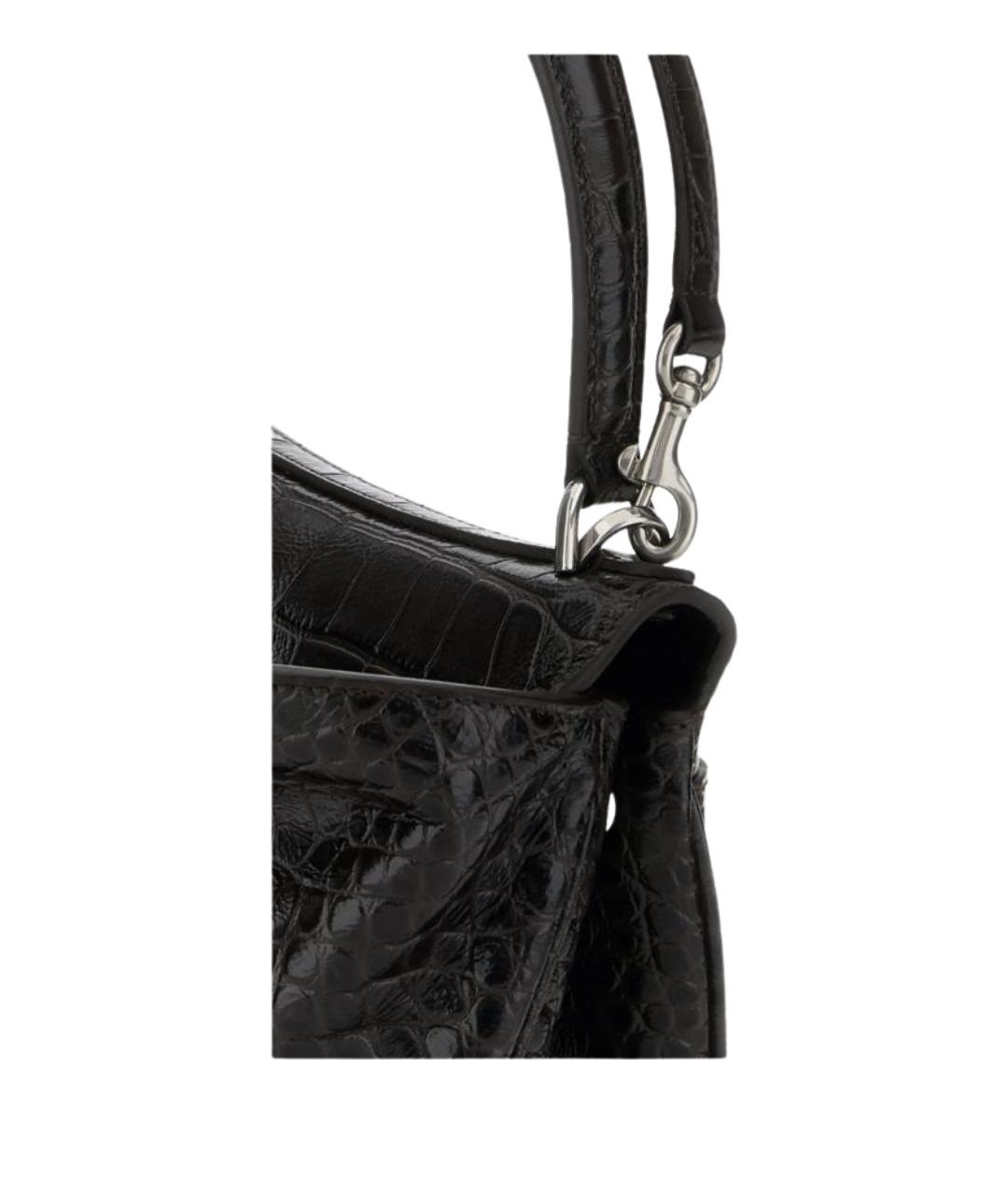 BALENCIAGA Коричневая кожаная сумка с короткими ручками, фото 4