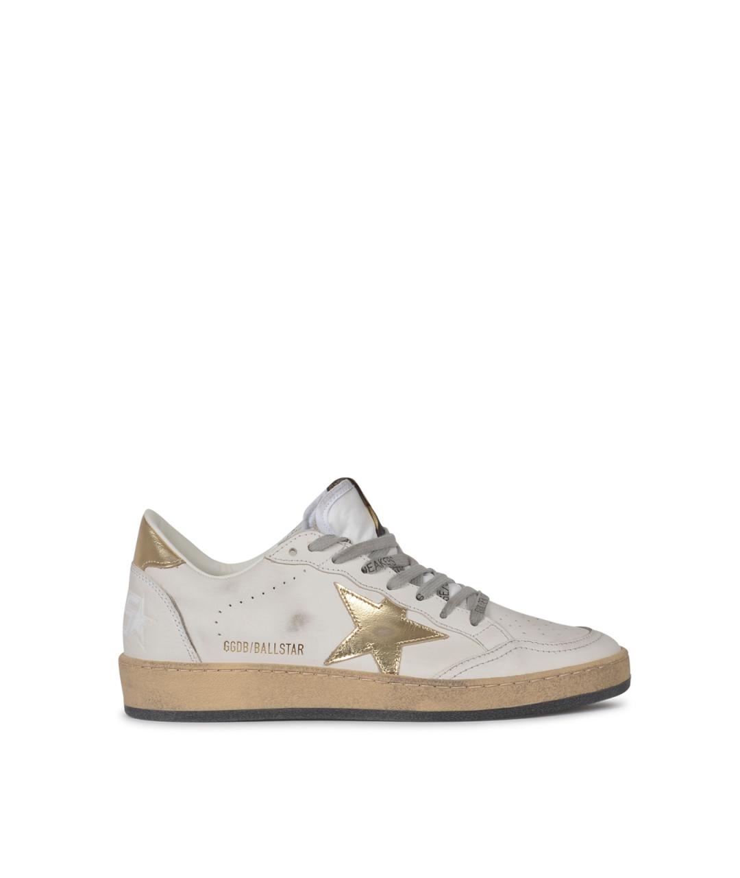 GOLDEN GOOSE Белые кожаные кеды, фото 1