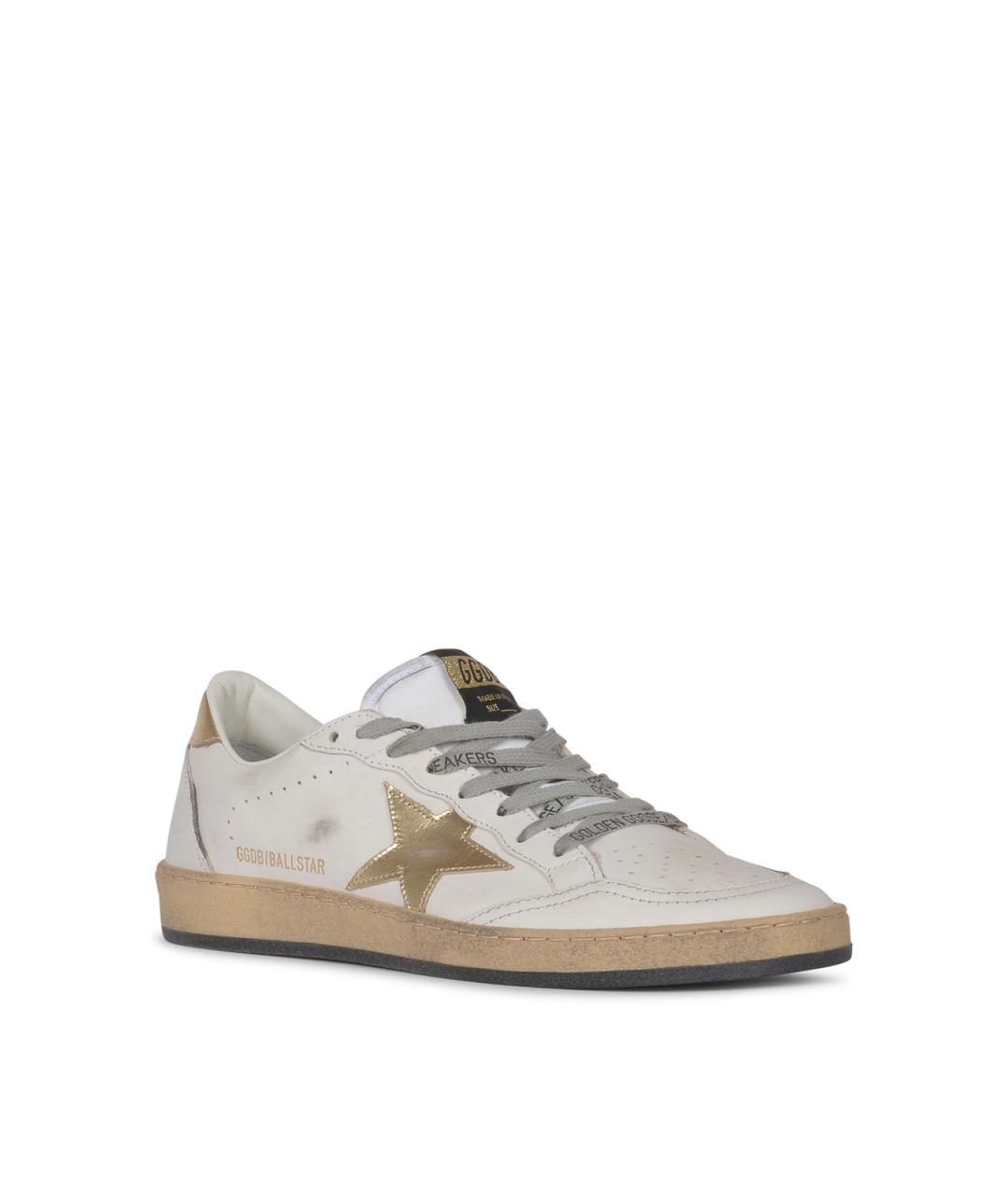 GOLDEN GOOSE Белые кожаные кеды, фото 2