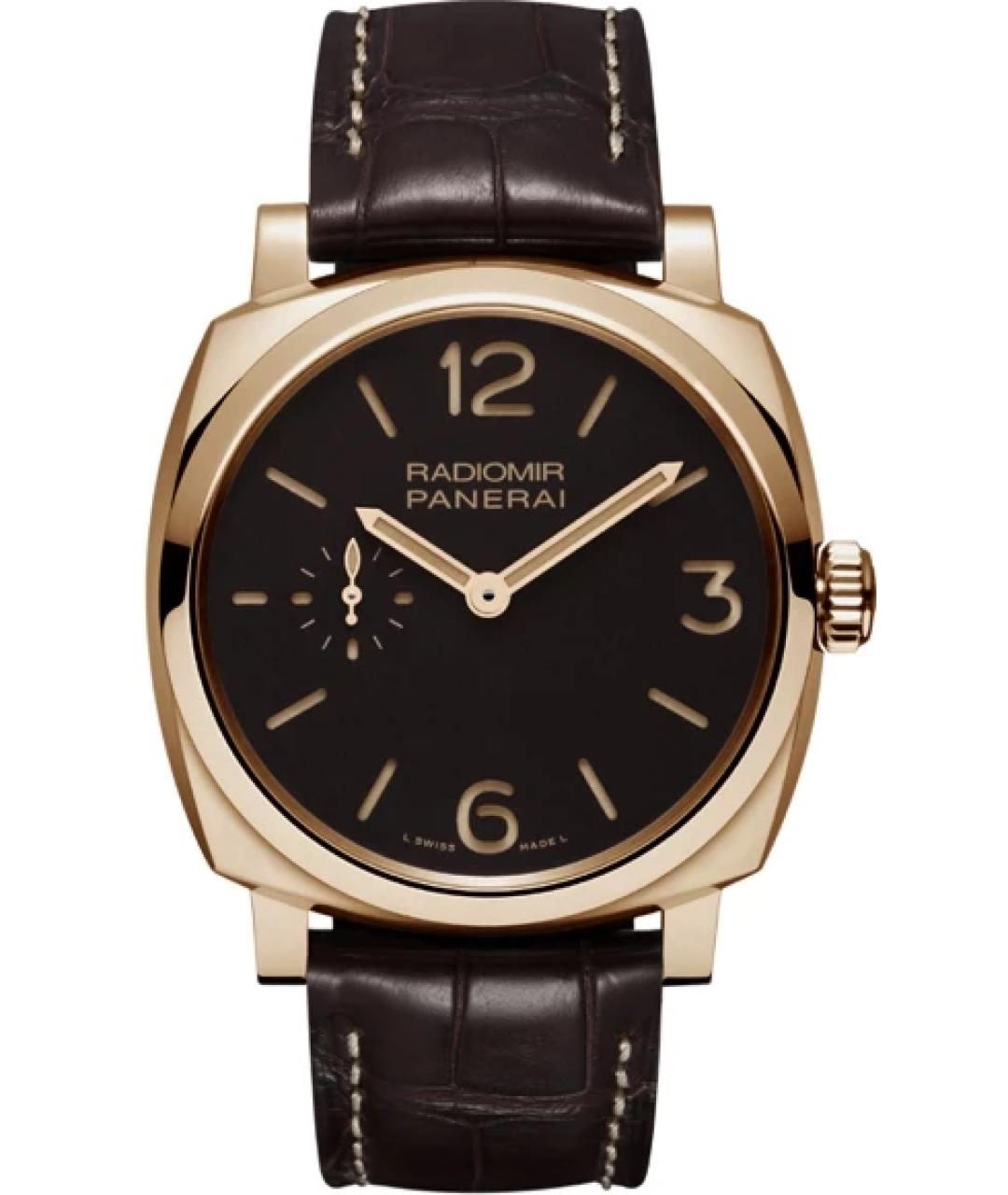 PANERAI Черные часы из розового золота, фото 1