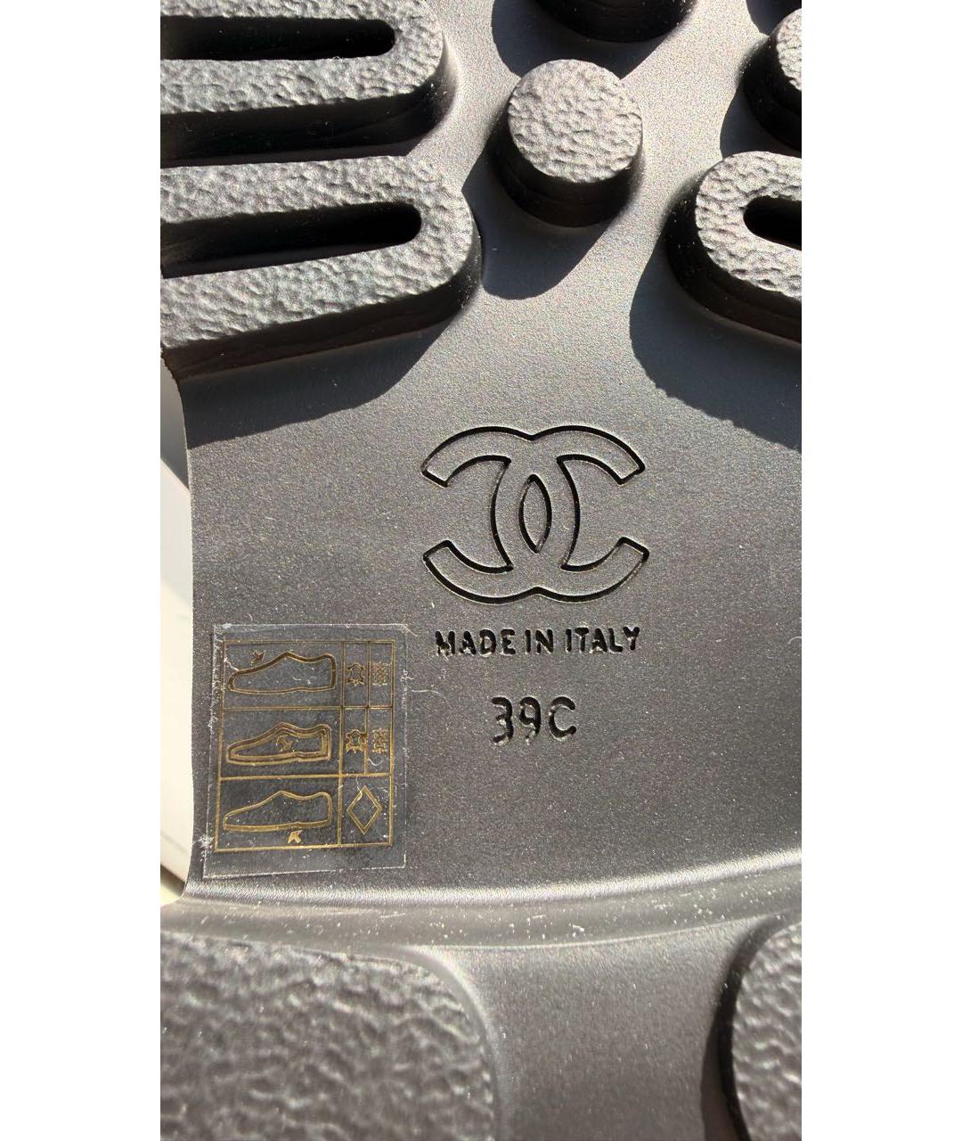 CHANEL Черные кожаные сапоги, фото 6