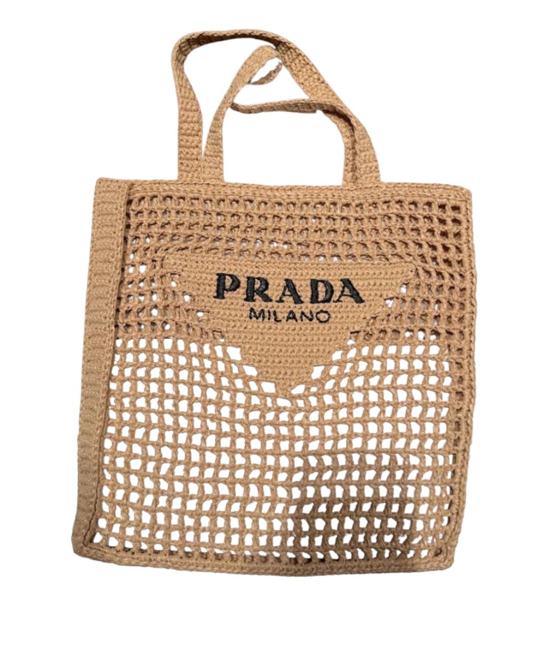 PRADA Бежевая пляжная сумка, фото 1