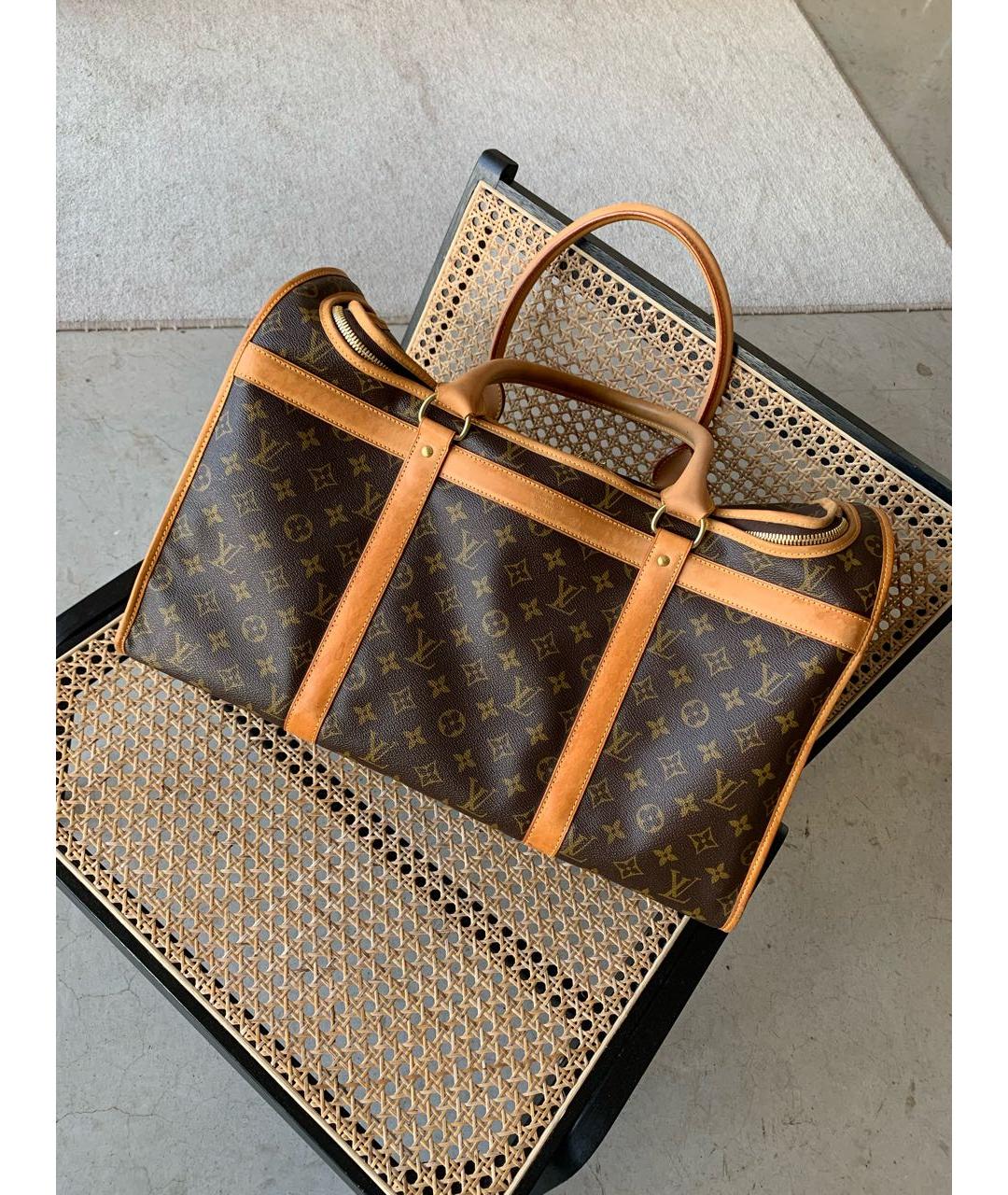 LOUIS VUITTON Коричневая дорожная/спортивная сумка из канвы, фото 2