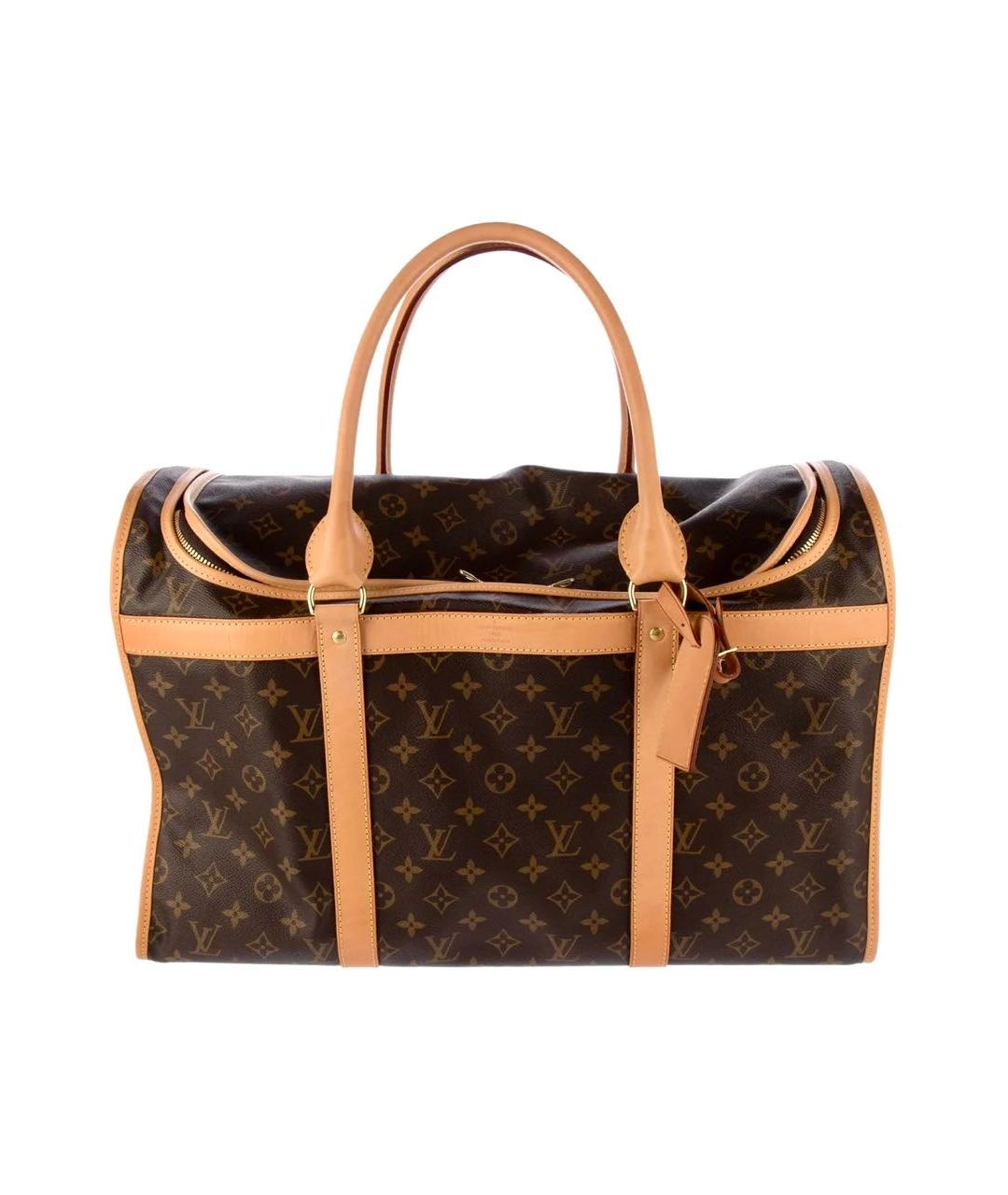 LOUIS VUITTON Коричневая дорожная/спортивная сумка из канвы, фото 1
