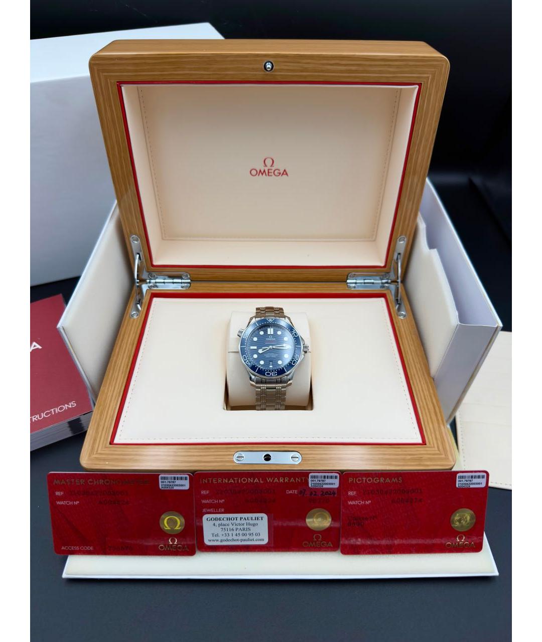 OMEGA Серебряные часы, фото 2