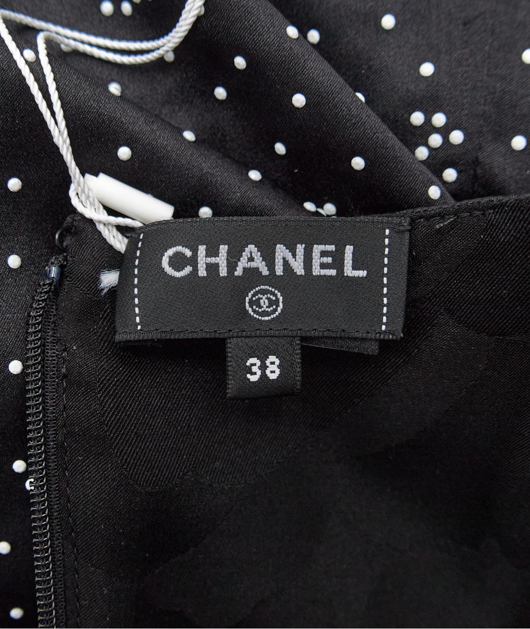 CHANEL Черное хлопковое повседневное платье, фото 5