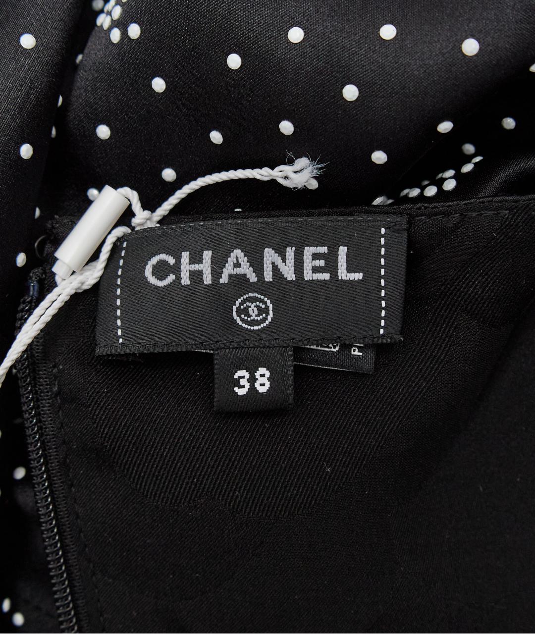 CHANEL Черное хлопковое повседневное платье, фото 3